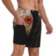 thumbnail image 2 of Balery Black Cat in Wildflowers Bañador para hombre, shorts de playa de secado rápido con entrepierna y forro de compresión-XX-Large, 2 of 6