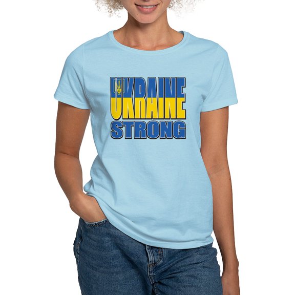CafePress - Ukraine Strong Women's Value T Shirt - Women's Classic T-Shirt