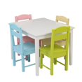 thumbnail image 3 of SALE CLEARANCE Children's Wooden Table And Chair Set Colorful (One Table With Four Chairs), 3 of 7