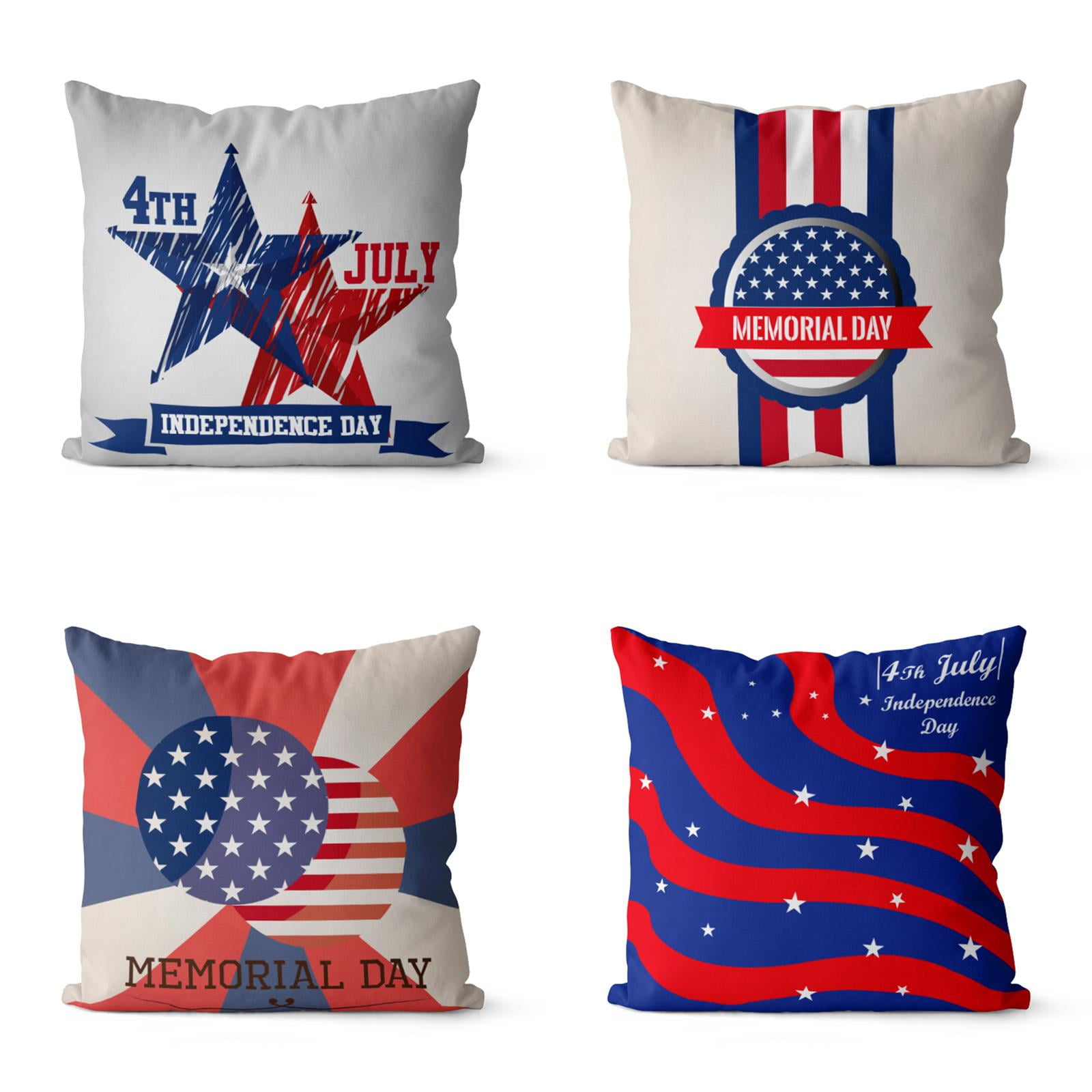 18x18 Multicolor USA Flag America Patriotic 4th July Fist Throw Pillow 
