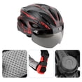 thumbnail image 4 of Casco de ciclismo para bicicleta, casco de protección integral EPS, casco de seguridad para carretera de montaña con gafas, 4 of 14
