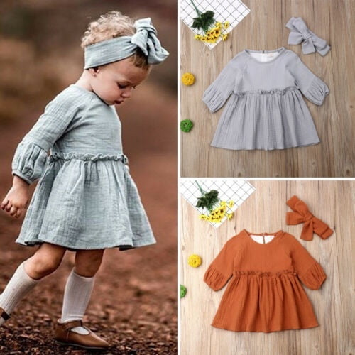 baby girls linen dresses