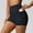 Black, variant on JIUWEN Gym Shorts Women Crossover Biker Shorts High Waisted Spandex Workout Yoga Booty Shorts with Pockets-Beige-L,Gym Shorts Women,Butt Lifting Shorts,Booty Shorts