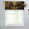 thumbnail image 4 of Leopard Kitchen Window Curtain Valance African Wildlife Animal Jungle Natural Scenery Window Valance for Bedroom Bathroom Living Room Dining Room Valances Set 54 by 18 in, 1 Panel, 4 of 6