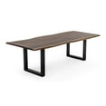 thumbnail image 2 of Modrest Taylor 102" Modern Solid Wood Dining Table in Dark Wood, 2 of 8