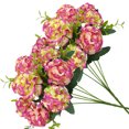thumbnail image 4 of Ramo de flores artificiales hogar hotel tela de seda decoración floral fiesta de boda flor falsa, rosa 2 piezas Sweethay ZHF0579-06, 4 of 6