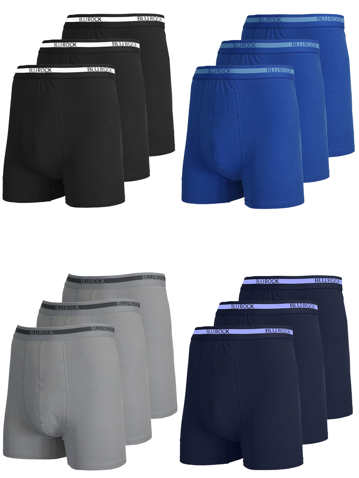 12-Pack Men's Stretch Cotton Boxer Briefs (Sizes, S-2XL) - Walmart.com