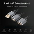 thumbnail image 4 of Adaptador de corriente jixopn 2 en 1 con concentrador de datos USB y divisor en Y, cable de extensión de carga USB, 4 of 8