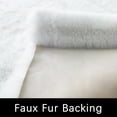 thumbnail image 6 of Latepis Fur Rug 6x9, Faux Rabbit Fur Rug for Living Room, Fluffy Washable Faux fox fur Rug for Bedroom, Nursery Room, Luxury Room Decor, White Sheepskin Rug for Bedroom Fluffy, Rectangle, 6 of 9