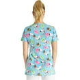 thumbnail image 3 of Tooniforms Scrubs Top For Women Shaped V-Neck Print TF772, 3 of 7