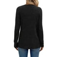 thumbnail image 3 of Fantaslook Square Neck Tops for Women Long Sleeve Dressy Blouses Button Side Tunic Shirts, 3 of 8