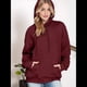thumbnail image 5 of Sudadera con Capucha para Mujer, Informal, de Larga, con Cordón Ajustable, Estilo Waffle, Holgada, con Bolsillo Rojo Oscuro XXL, 5 of 10