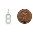 thumbnail image 2 of 14K White Gold Small Satin Number 8 Charm Pendant, 2 of 5