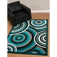 thumbnail image 2 of United Weavers Caf� Cappuccino Aqua Runner Rug 1'11" X 7'2", 2 of 4