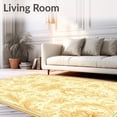 thumbnail image 2 of ODIKA 8'x10' Machine Washable Non-Slip Area Rug, Damask Heritage Gold With Technology High Traffic Rug, Beige, 68410, 2 of 7