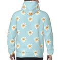 thumbnail image 7 of Pofeuu Daisies Flowers Print Mens Casual Hooded Collar Drawstring Hoodies Pullover Sweatshirts Casual Long Sleeve Shirts-4X-Large, 7 of 7