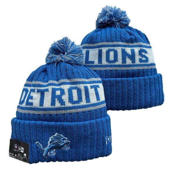 Detroit Lions Fashion Simple Knitted Hat Cute and Versatile Cold Cap Unisex