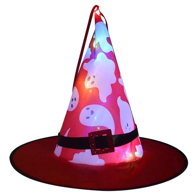 Less Than 5 Party Light-up Decoration Halloween Hat Witch Hat Scene Layout LED Lights String Hat Party Witch Hat