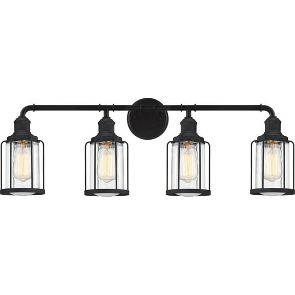 Quoizel Ludlow 4-Light 34" Bathroom Vanity Light in Earth Black
