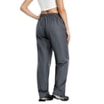 thumbnail image 3 of Waterproof Rain Pants for Women Lightweight Fishing Hiking Pants with Zipper Pockets (Grey L), 3 of 7