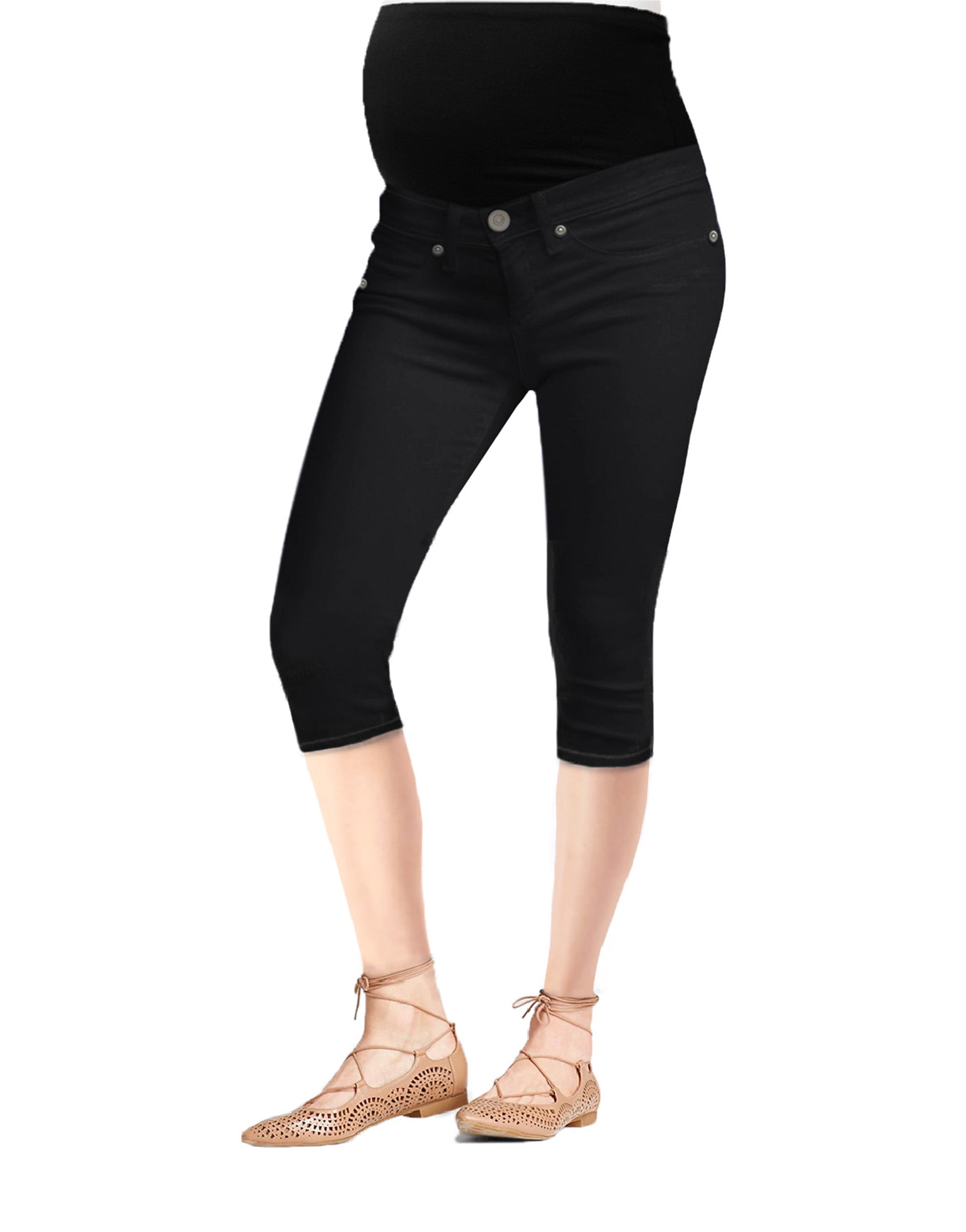 Super Comfy Stretch Women's Skinny Maternity Capri