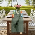 thumbnail image 3 of Sage Green Marble Table Runner 120 Inches Long,Modern Abstract Art Ink Painting Cotton Linen Table Runners Dresser Scarves,Decorative Tabletop Scarf Furniture Cover for Home Dinner Party 13"x120", 3 of 8