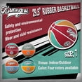 thumbnail image 6 of Kuangmi American Style Indoor/Outdoor Premium Rubber Basketball, Vermilion (Color), 29.5 in, 6 of 6