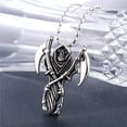 thumbnail image 3 of ZMY Home Stainless Steel Necklace - Grim Reaper Pendant with Dual Scythes Fashion Jewelry, 3 of 5