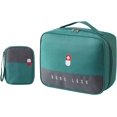 thumbnail image 1 of First Aid Kit, Green，2 Pcs Portable Medical Box, Medicine Storage Bag, Empty First Aid Kit for Emergency Situations at Home Office Travel, 1 of 5