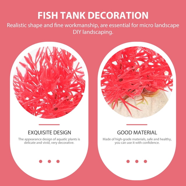 ELAYARD 20Pcs Delicate Aquarium Plant Decorative Fake Grass for Fish Tank and Home Display