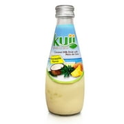 Kuii Coconut Milk Drink with Nata de Coco Pineapple Flavor 9.8 fl oz, Quantity of 6