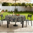 thumbnail image 4 of Outdoor/Indoor Round Tablecloth, Patio Stain Resistant Table Covers with Umbrella Hole and Zipper for Patio Garden Buffet Table Decoration, 60 Inch,Paisley Sapphire Blue, 4 of 6