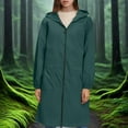 thumbnail image 5 of Godom Women Waterproof Raincoat Long Hooded Windbreaker Trench Jacket Plus Size Zipper Jacket Rain Jackets 2025, 5 of 7