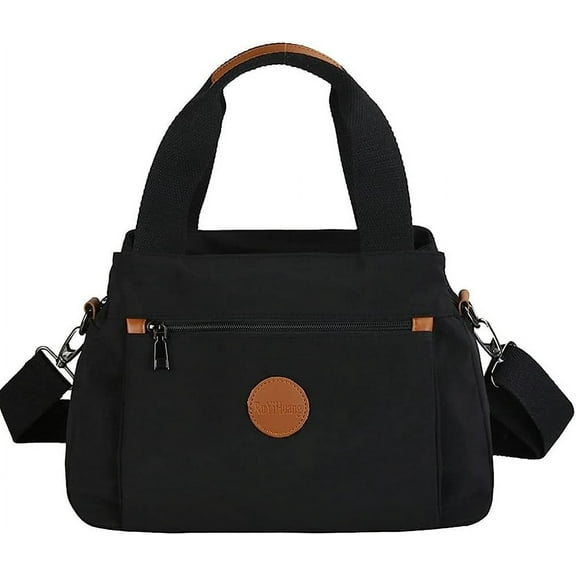 Kukuzhu Canvas Tote Bag Womens Crossbody Shoulder Bag Cute Handbag Large Hobo Messenger Bag Casual Satchel with Multiple Pockets