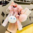 thumbnail image 3 of Llavero con cabeza de conejo con orejas giratorias divertidas y creativas para niños y niñas, llavero de buena suerte, llavero de conejo de la suerte, llavero de regalo de San Valentín y Navidad, 3 of 5