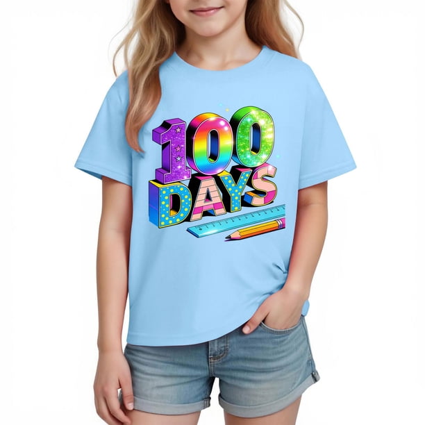 Camisetas de Manga Corta Lindas para Niños Niños Y Niñas con Impresión Gráfica, Tela Suave Transpirable para la Temporada Escolar Y el Juego Informal