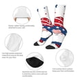 thumbnail image 3 of Yiaed Gnome Independence Day Print Great elasticity Crew Socks Sports socks for Men and Women, 3 of 5