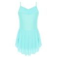 thumbnail image 2 of TiaoBug Kids Girls Gymnastics Leotard with Tutu Skirt Ballerina Dress Ballet Dance Practice Outfits Light Green 16, 2 of 6