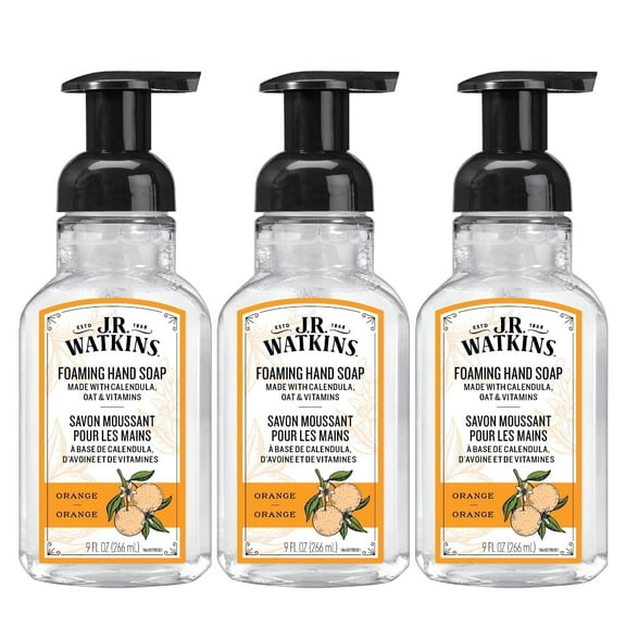 J.R. Watkins Foaming Hand Soap, Orange, 3 pack, 9 fl oz