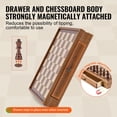 thumbnail image 4 of Juego de ajedrez VEVOR 2 en 1 de madera maciza con almacenamiento, 4 of 9