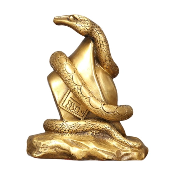 Estatua de serpiente de lingotes Figura de serpiente Exhibición Escultura de animal Adorno de escritorio para L