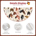 thumbnail image 4 of Daiia Roosters and Chickens Drawing Merry Christmas Tree Skirt , Xmas Large Lace-up Tree Skirt, Santa Snowflakes Rustic Home Decorations New Year Party Farmhouse Decor-30", 4 of 7
