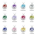 thumbnail image 6 of Juwaliy Animal Cat Dog Necklace Purple Heart June Birthstone Charm Alexandrite Crystal Pendant Women Jewelry Birthday Gift for Mother Wife Daughter Pet Lover, 6 of 10