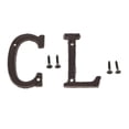 thumbnail image 1 of 2 Piezas de Hierro Creativo DIicencia de Puerta Letras Etiqueta símbolo Pared Decoraciones para, 1 of 9