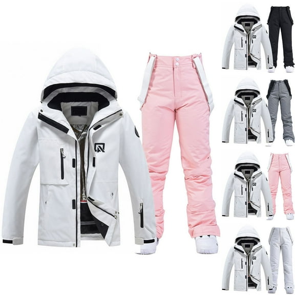 Women's Ski Jackets and Pants Set Men Snowboard Jacket Windproof Waterproof Snowboard Jacket Bibs Two Piece Ski Suits