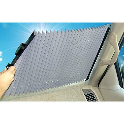 Dash Designs 21 inch Universal Fit Retractable Auto Windshield Sunshade