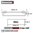 thumbnail image 2 of Estante de cristal para baño JQK TGS100L20-CH con toallero de 50 x 20 cm, 2 of 9