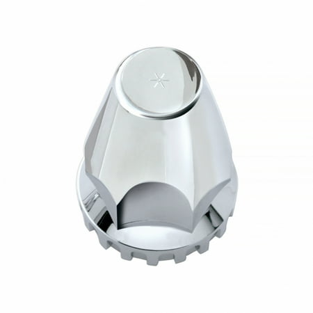 Chrome Bolt Toppers Caps - (10) Wheel Lugnut Chrome Plastic 33mm Thread On Standard Nut Covers Caps / 33 mm