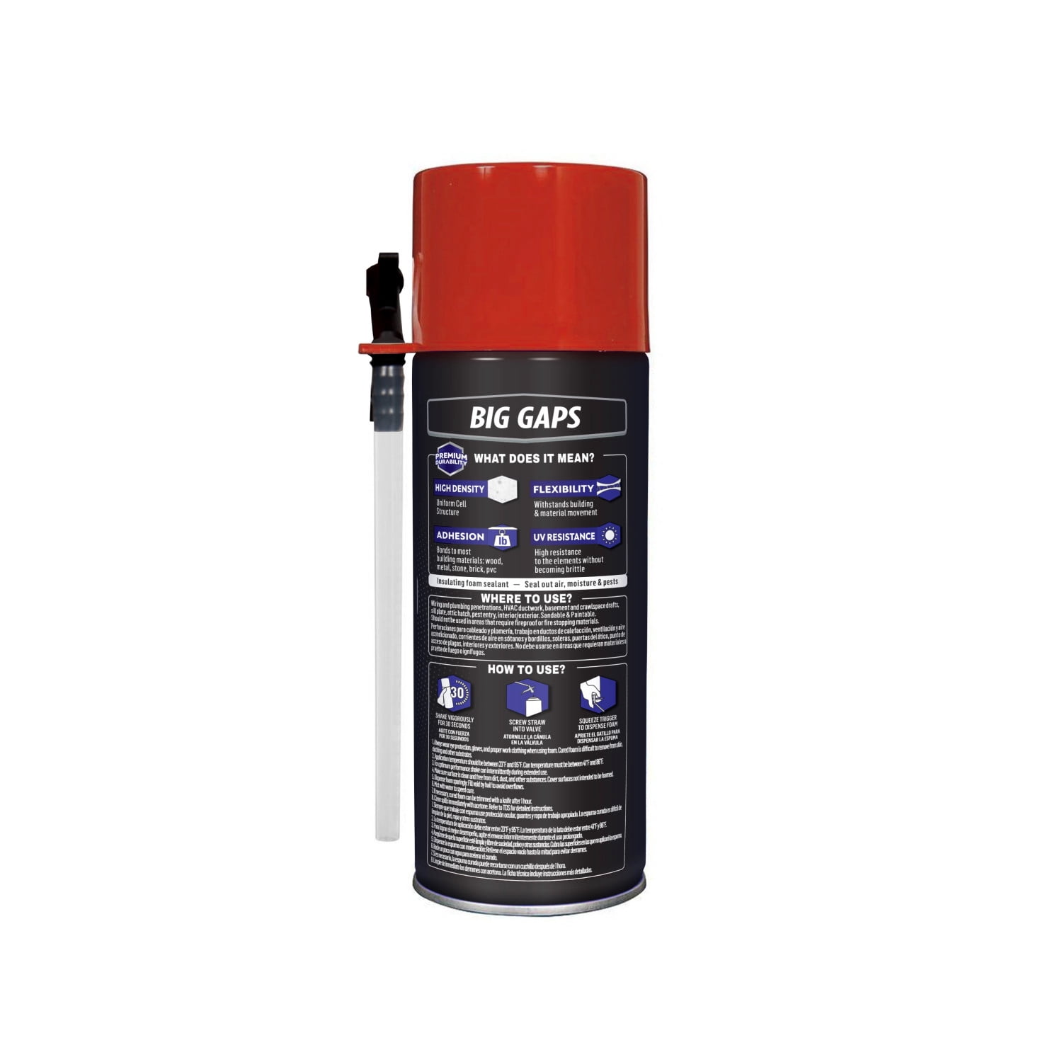 Loctite Tite Foam Insulating Foam Sealant Big Gaps, Pack of 1, White 12 oz Can