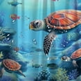 thumbnail image 5 of Orinice  Teal Sea Turtle Shower Curtain Set, Beach Coastal Theme Shower Curtains for Bathroom Ocean Nautical Beachy Turtle Bathroom Decor Polyester Fabric 69x72, 5 of 7